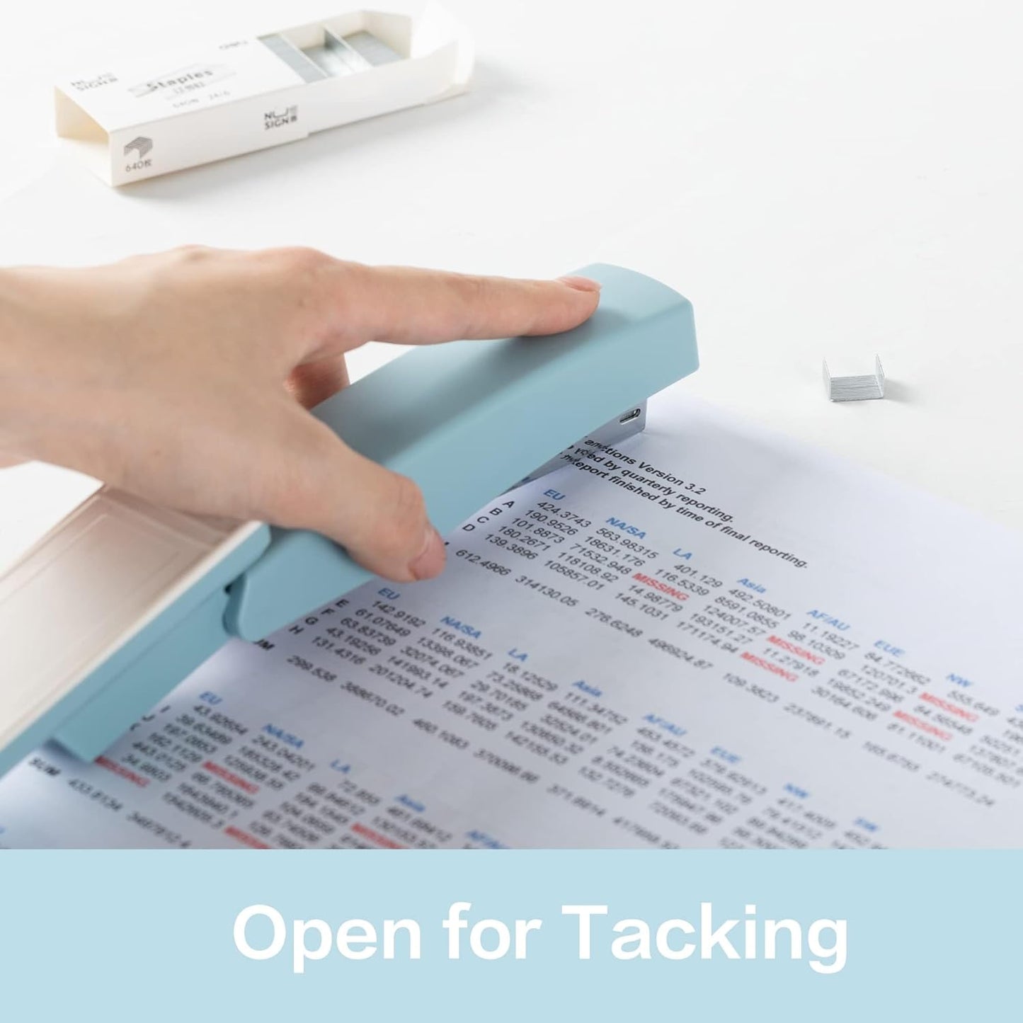 Deli Stapler, Desktop Stapler, 2 Pack, Office Stapler, 25 Sheet Capacity, Includes 2000 Staples and 2 Staple Removers, 2 Pack, Blue