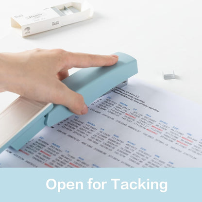 Deli Stapler, Desktop Stapler, 2 Pack, Office Stapler, 25 Sheet Capacity, Includes 2000 Staples and 2 Staple Removers, 2 Pack, Blue