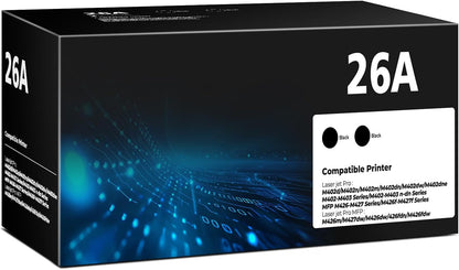 26A Black Toner Cartridge CF226A Compatible for HP 26A 26X Black Toner Cartridge Replacement HP26A Works with Laser Jet pro M402n M426fdw M402dn M402dw M402m Pro MFP M427dw M426dw M426fdn, 2 Pack