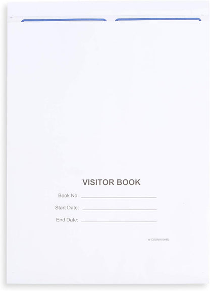 Blue Summit Supplies Visitor Badge Log Book with Duplicate Record, 250 Stickers per Pack, School Visitor Stickers, Guest Badge Book, Visitor Log Book