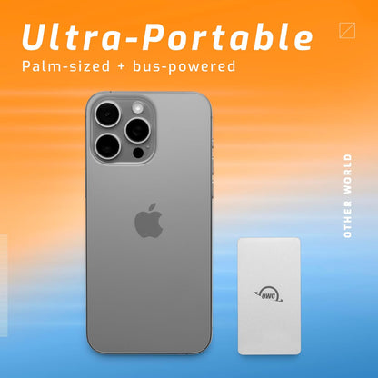 OWC 1TB Envoy Single Ultra Portable Aluminum Bus Powered 10G/s USB-C Thunderbolt Compatible External NVMe SSD Drive
