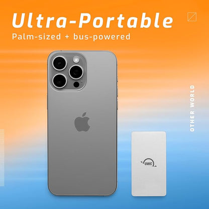 OWC 2TB Envoy Single Ultra Portable Aluminum Bus Powered 10G/s USB-C Thunderbolt Compatible External NVMe SSD Drive