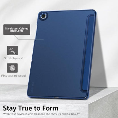 MoKo Case for Galaxy Tab A9 Plus 11 inch 2023, Slim Stand Protective Smart Cover with Hard PC Translucent Back Shell for Tab A9 Plus Tablet (SM-X210/X216/X218), Auto Wake/Sleep, Navy Blue