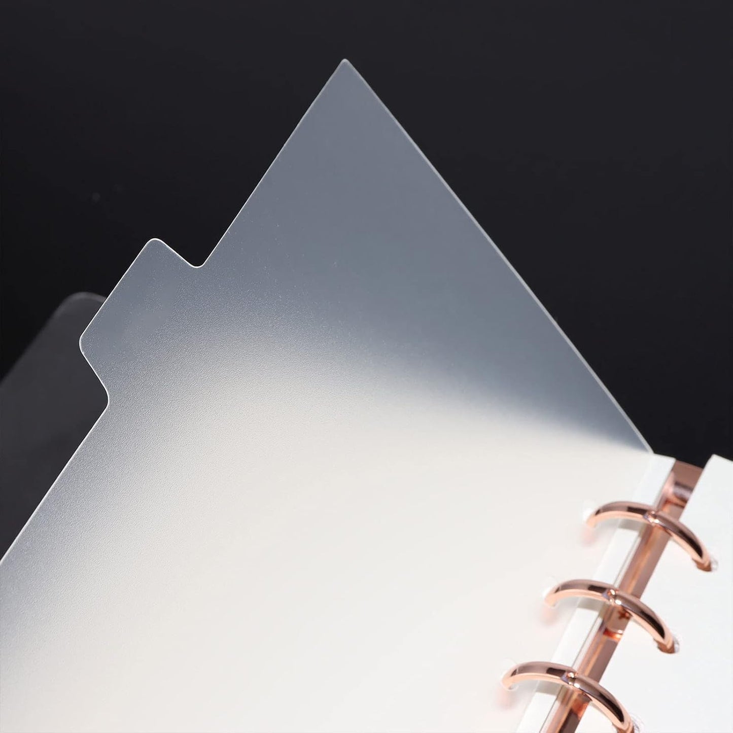 A5 Plastic Binder Dividers 6 Holes Durable Plastic Tab Dividers for 6-Ring Binders, Notebooks, Planners (Clear - 2Sets & Stickers)