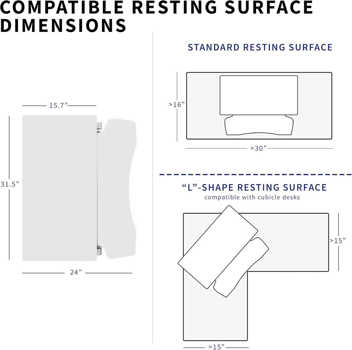 VIVO 32 inch Desk Converter, K Series, Height Adjustable Sit to Stand Riser, Dual Monitor and Laptop Workstation with Wide Keyboard Tray, White, DESK-V000KW
