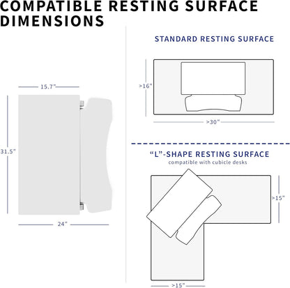 VIVO 32 inch Desk Converter, K Series, Height Adjustable Sit to Stand Riser, Dual Monitor and Laptop Workstation with Wide Keyboard Tray, White, DESK-V000KW