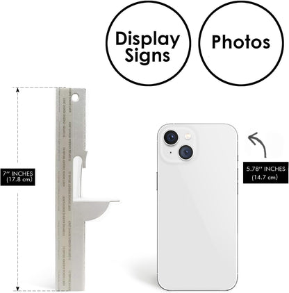 Golden State Art, 7 Inch Self Stick Easel Back, Cardboard Stand, Single Wing, Archival Quality, Display Posters Pictures Brochures, Easy and Fast Application (Pack of 50) White, Made in USA