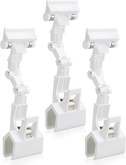 3pcs Sign Clips Clip Holder Sign Holder Clip Paper Holder for Table Top Clip On Sign for Paper Holder Computer Monitor Handy Artist Supplies Holder(White)