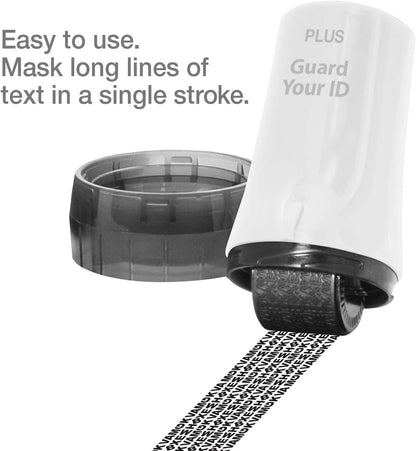 Guard Your ID Advanced 2.0 Roller Identity Privacy Stamp for Identity Theft Prevention and Security (Regular 3-Pack, White)