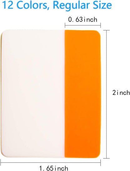 KICNIC 480 Pieces Sticky Tabs 2 Inch Index Tabs, Colored Page Markers Repositionable Tags Reading Tabs Self Adhesive Tape Flags for Books, Binders, Notebook and File Folders, [24 Sets 12 Colors]
