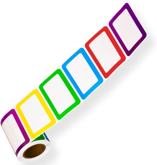 Methdic 5 Colors Name Tags Stickers 400 Labels for Office, Meeting, School, Teachers and Mailing
