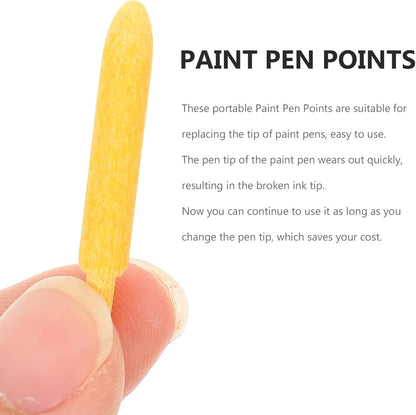 Kisangel 25Pcs Paint Marker Nibs Replacement Painting Pens Tips Permanent Marker Pen Points for Writing Stuff Devices