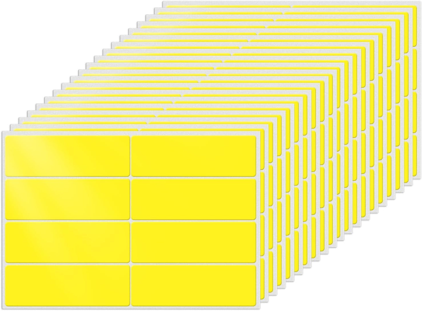 Colored Labels Stickers 3×1 Inch Rectangle Vinyl Yellow Sticker Removable Assorted Color Coding Name Tag for File Folder Classroom Office Inventory Marking 160 PCS