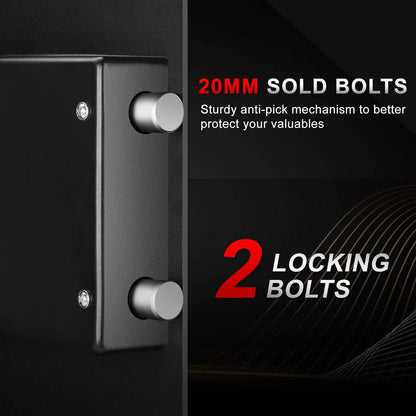 TIGERKING Digital Keypad Safe Box,1.8 Cubic Feet Medium Safe with Removable Shelf, Combination Lock Safes for Home, Office, Cash, Jewelry, Documents