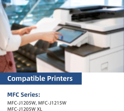 LC404 MFC-J1205W LC404XL Ink Cartridges Replacement Compatible for Brother LC 404 LC404XL LC-404 Work with MFC-J1205W MFC-J1215W MFC-J1205W XL Printer (4 Pack, Black Cyan Magenta Yellow)