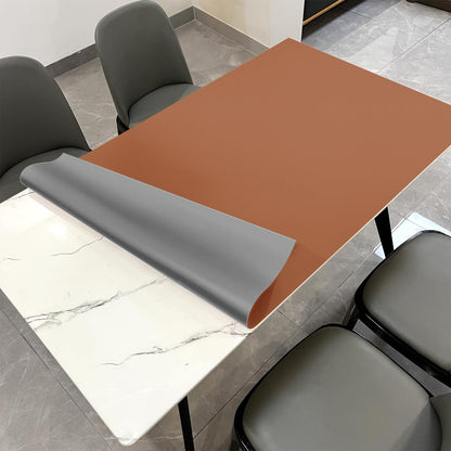 Dining Table Cover for Dining Room Table - Can Be Used On Both Sides Waterproof and Easy to Clean Good Flatness Used for Dining Table(Brown+Gray 44x60)