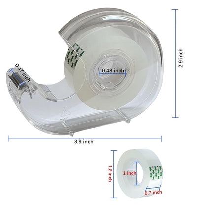 Tape, Clear Tape,Transparent Tape for Office Supplies and School Supplies,Glossy Finish,3/4 in x 720 in, Dispensered, 16 Pack