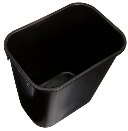 Amazon Basics Trash Can, Rectangular Commercial Office Wastebasket, 7 Gallon (Pack of 6), Black (Previously AmazonCommercial Brand)