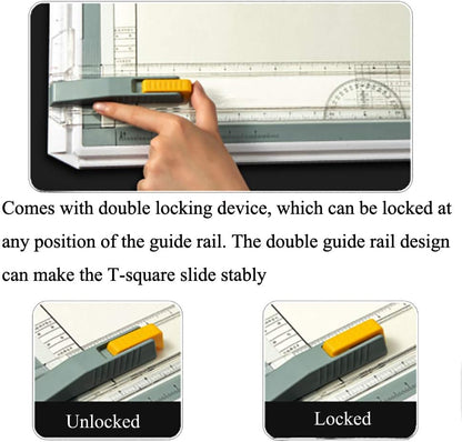 SALEMAR Inch Scale A3 Drafting Table Drawing Board Graphic Architectural Sketch Tool Set