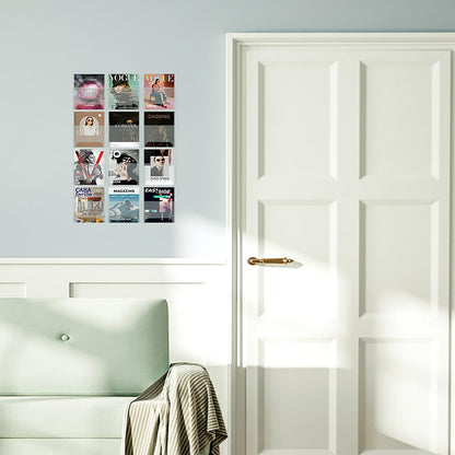 Acrylic Brochure Pamphlet Holder, 12 Magazine Holders, Clear Brochure Display Stand Wall Mount, Trifold Flyer Rack, Literature Storage Rack for Home, Offices, Waiting Room