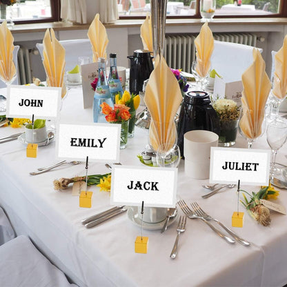10pcs Table Number Holder Name Place Card Holder Memo Clip Holder Stand Note Holder Pictures Card Paper Menu Clip (Gold)