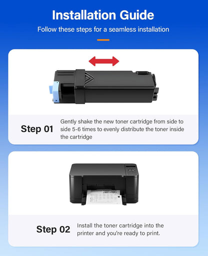 2150 Toner Cartridge High Yield 4-Pack Compatible Replacement for Dell Color Laser 2150 2150CDN 2150CN 2155 2155CDN 2155CN Printers Ink (Black 331-0719 Cyan 331-0716 Magenta 331-0717 Yellow 331-0718)