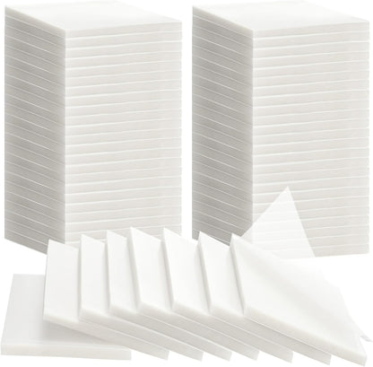 Thenshop 24 Sets Full Adhesive Sticky Notes 3x3 Inches Sticky Notes Adhesive Memo Self-Stick Pads Back to School Supplies Easy to Post for Teacher Coworkers Office 80 Sheets/pad(Transparent,Unlined)