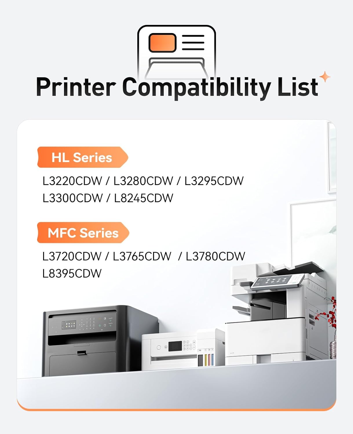 TN229XL Toner Cartridges 4-Pack Replacement for Brother TN229XL TN229 Toner Compatible with MFC-L3720CDW MFC-L3780CDW HL-L3220CDW HL-L3280CDW HL-L3300CDW HL-L8245CDW Printer(Black Cyan Magenta Yellow)