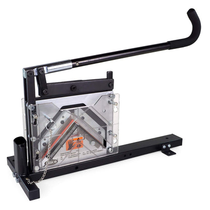 IDL Packaging AC-110 Portable Cutter for Cardboard Edge Protectors up to 4" x 4" x 0.4" Size - Heavy-Duty Tool for V-Board Cardboard Corners of Various Length - Stationary or Fully Portable Use