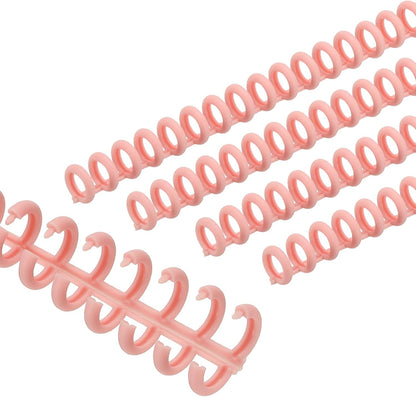 PATIKIL 8.5mm(0.3") Spiral Binder Ring,10 Pcs 30 Rings 25 Sheet Capacity Comb Binding Spines for Binding Paper Sheets Notebook Calendar Picture Album, Dark Pink