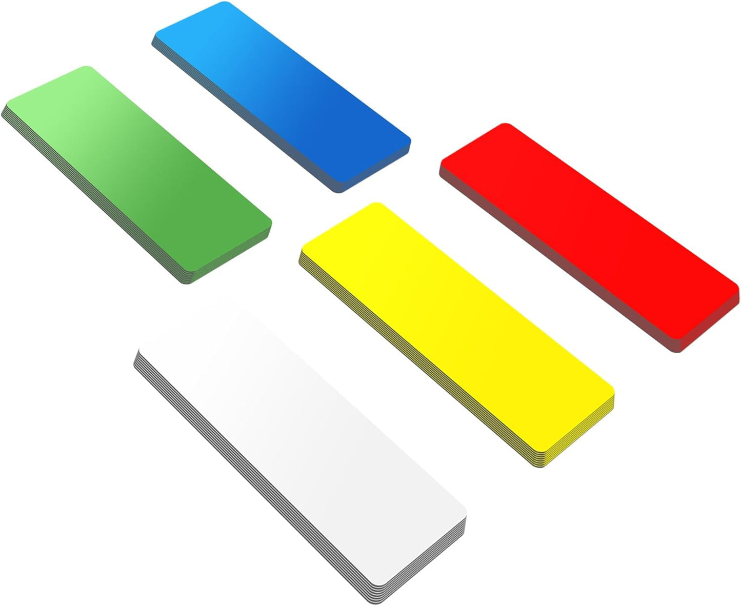 Realth Dry Erase Magnetic Labels White (1'' × 3'' 60 Pcs),Blank Magnets for Whiteboard, Washable Reusable Magnetic Sheets for Classroom Fridge Office, Name Tags for Teachers Students