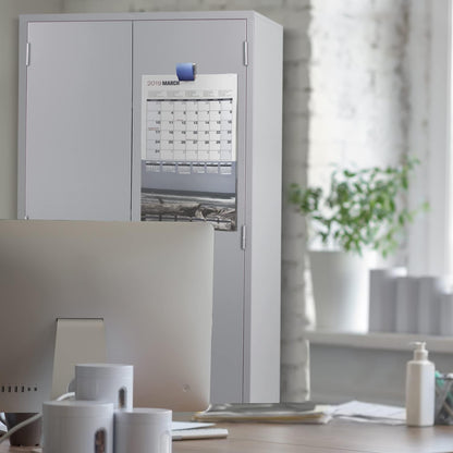 Extra Strong Magnetic Clips for Refrigerator and More, Large Blue, 3-Pack