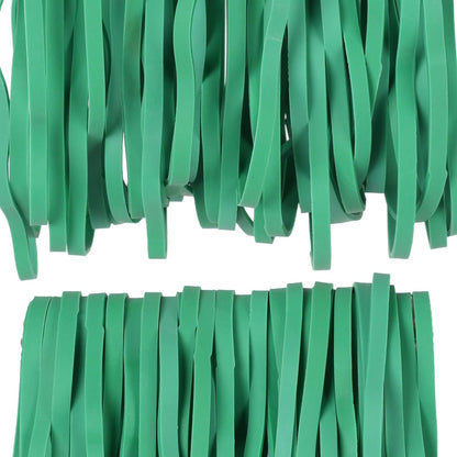 AMUU Rubber Bands Large Flat Fold Length12inch 40 Pieces Fits 8-33 Gallon Trash Cans Green Heavy Duty Elastic Rubber Bands for File folders Office Home Supplies