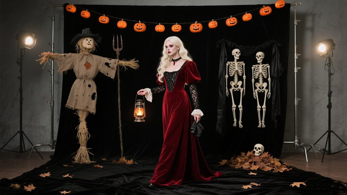 Black Backdrop for Photography Durable Fabric Background Photo Backdrop Video Photography Studio (10x7ft, Black)