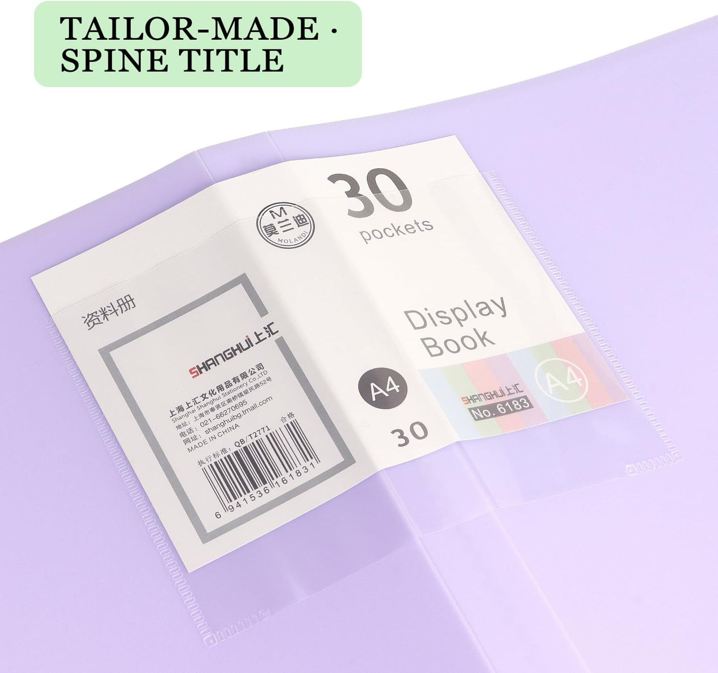 Tamaki Portfolio Binder with Plastic Sleeves, Pocket Portfolio Folder with Clear Sheet Protectors, Display 60 Pages Book, Presentation Book for Artwork, Document Organizer, 1 Pack (Purple)