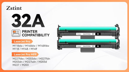 32A CF232A Drum Unit（Not Toner Black 2-Pack Replacement for HP 32A CF232A Imaging Drum Laserjet Pro MFP M227fdn M227fdw M227sdn M203dn M203dw M118dw M148dw M148fdw M149fdw M203 M206 M227 M230 Printer