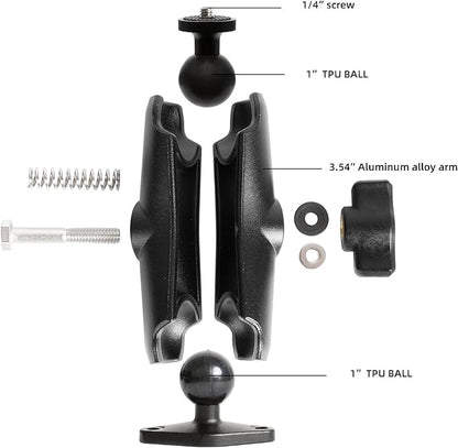 xik 1/4"-20 Thread Camera Mount Holder for Wall/Desk/Car/Boat,AMPS Standard Hole Installation，Fits DSLR, CCTV, Action Cam, Projector, Security Camera