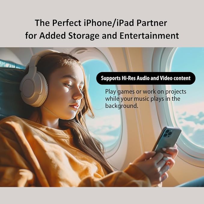 512 GB Apple MFi Certified Black iXflash Backup Photo Stick 2-in-1 USB Type A & Lightning, USB for iPhone, iPad, External Photo Storage for iPhone and Computer
