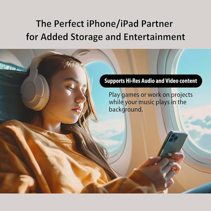 512 GB Apple MFi Certified Black iXflash Backup Photo Stick 2-in-1 USB Type A & Lightning, USB for iPhone, iPad, External Photo Storage for iPhone and Computer