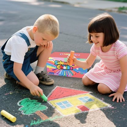 60 PCS Sidewalk Chalks Set Washable Colored Jumbo Chalk Bulk 20 Colors for Students Teens School Supplies Driveway and Playground Outdoor Games Activities