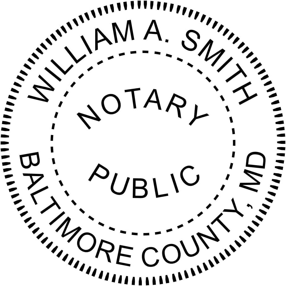 Maryland Round Notary Embosser | Official State Embosser | Official Seals | Meets State Specifications (Maryland, Round Embosser)