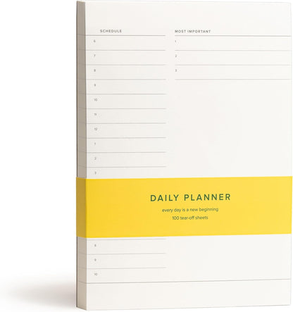 Daily and Weekly To-Do List Notepad – Desk Pad for Work and Study, Minimal, 8x6 Inches