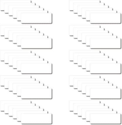 Magnetic Dry Erase Magnets Labels 3x1 inches, Reusable Name Tags, Organizing Schedules in Office/Classroom. Work on Fridge/White Board (White 60Pcs)