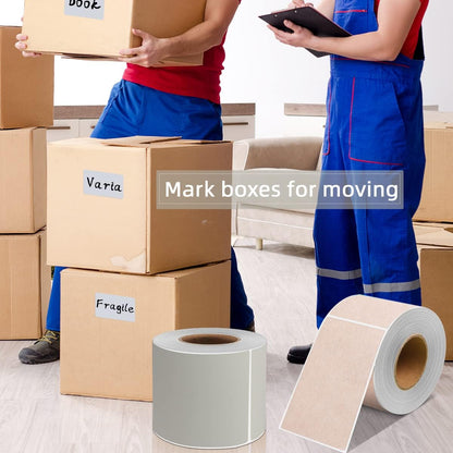 PARLAIM 3 X 5 Inch Rectangle Adhesive Color Coding Stickers,Square Grey Inventory Stickers -250 Per Dispenser Box（Grey）