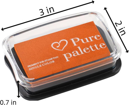 Large Finger Ink Pads for Kids Washable Craft Ink Stamp Pads, DIY for Rubber Stamps, Paper, Scrapbooking, Wood Fabric, Best Gift for Kids (3 x2inch Orang)