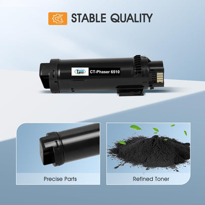 Phaser 6510 Toner Cartridge Compatible for Xerox Phaser 6510 for 6515 6510DNI 6510DN 6510N 6510DNM WorkCentre 6515DNI 6515DN 6515DNM 6515N Printer Extra High Capacity 4 Color Set
