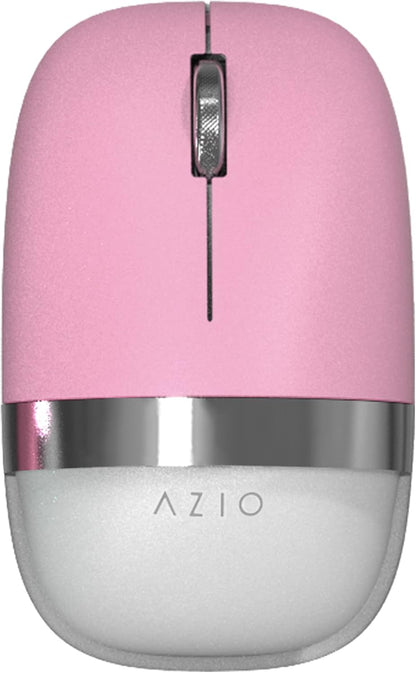 Azio IZO Wireless Optical Mouse - Bluetooth 3.0 & 5.0/2.4G RF-USB, Ambidextrous Design, PixArt PAW3212 Sensor, 1000/1600/2400 DPI, Rechargeable, PC & Mac