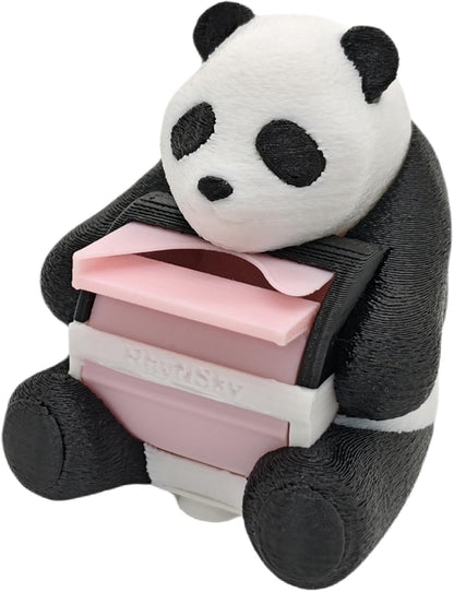 Panda Manual Sticker Dispenser Postage Stamp Roll Dispenser Holder for Desk, Stamps NOT Included, 1.18" Core, Black, C03
