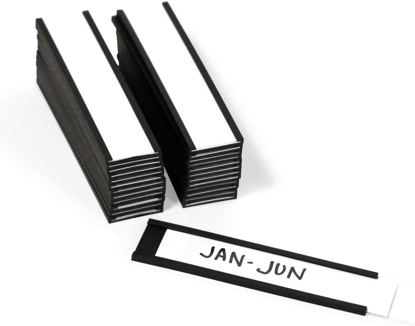 SmartSign Magnetic 'C' Channel Label Holders for Metal Racks and Shelves | 1" x 4" Pack of 25