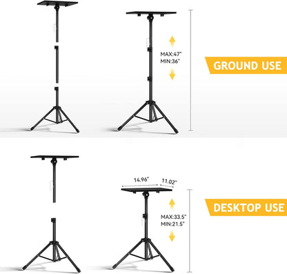 Projector Stand Tripod - Laptop Tripod Projector Stand Adjustable Height 22 to 47 Inch, Projector Tripod Stand, Tripod for Porjector, Projector Stand for Outdoor Movies